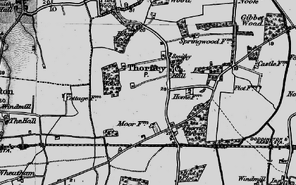 Old map of Thorney in 1899