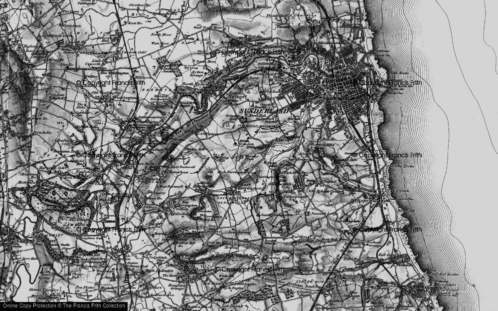 Old Map of Thorney Close, 1898 in 1898
