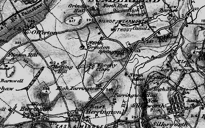 Old map of Thorney Close in 1898