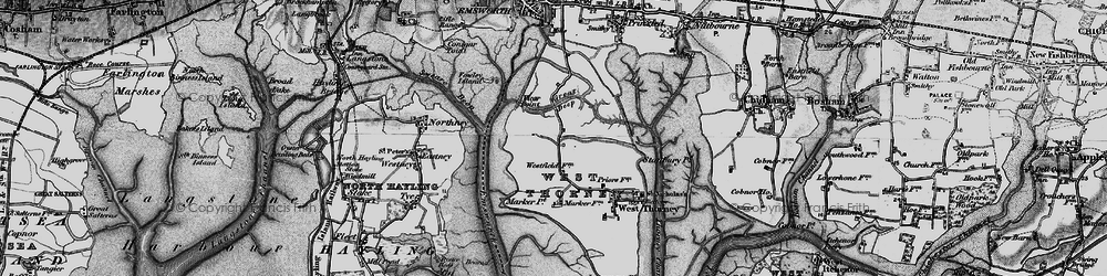 Old map of Wickor Point in 1895