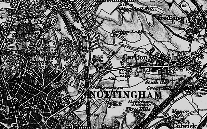 Old map of Thorneywood in 1899