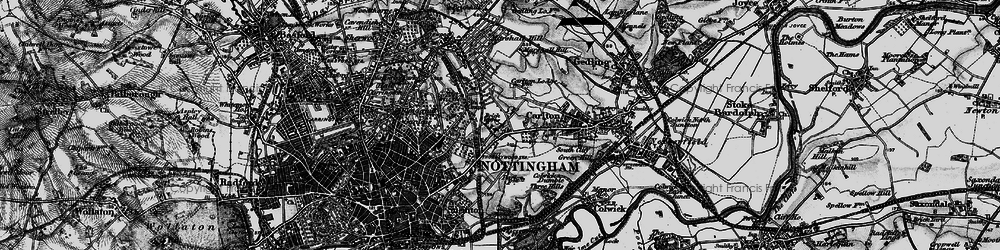 Old map of Thorneywood in 1899