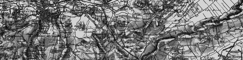 Old map of Ash Cross in 1898