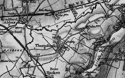 Old map of Thornford in 1898