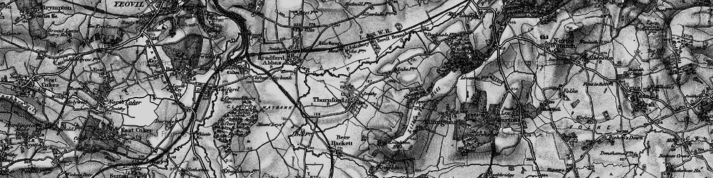 Old map of Thornford in 1898