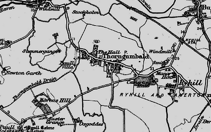 Old map of Auster Grange in 1895