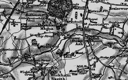 Old map of Thornham Magna in 1898