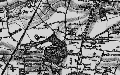Old map of Thornham Parva in 1898