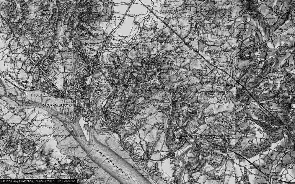 Old Map of Thornhill, 1895 in 1895