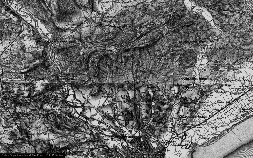 Old Map of Thornhill, 1898 in 1898