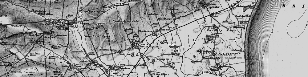 Old map of Thornholme in 1897