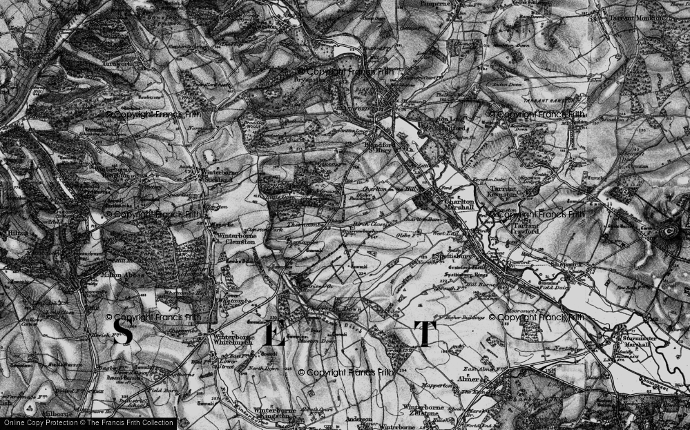 Old Map of Thornicombe, 1898 in 1898