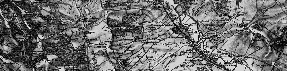Old map of Thornicombe in 1898