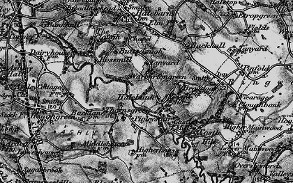 Old map of Thorns Green in 1896