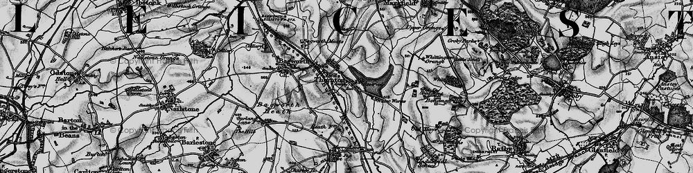 Old map of Thornton in 1895