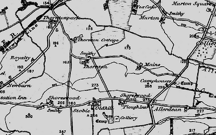 Old map of Thornton in 1897