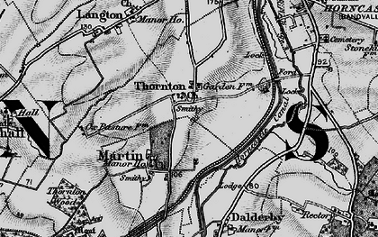 Old map of Thornton in 1899