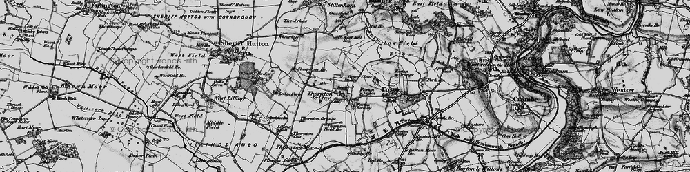 Old map of Thornton-le-Clay in 1898