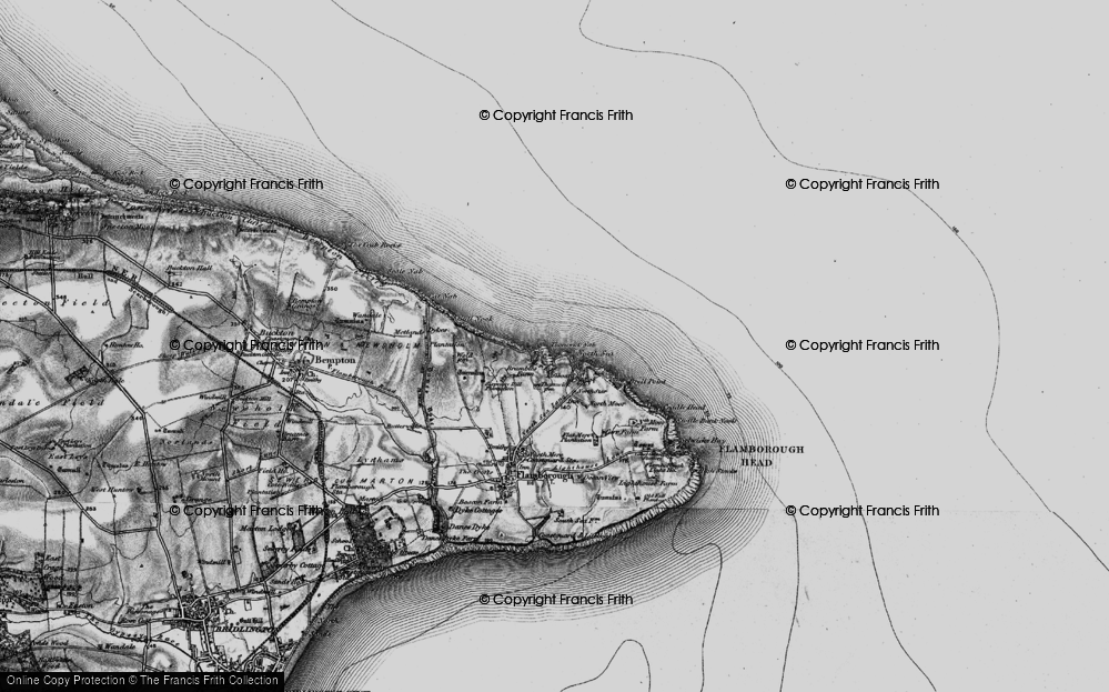 Old Map of Thornwick Bay, 1897 in 1897