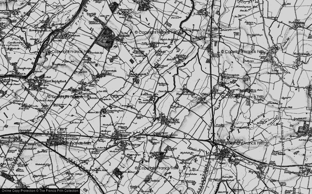 Old Map of Thoroton, 1899 in 1899