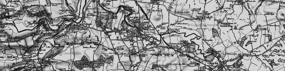 Old map of Thorp Arch in 1898
