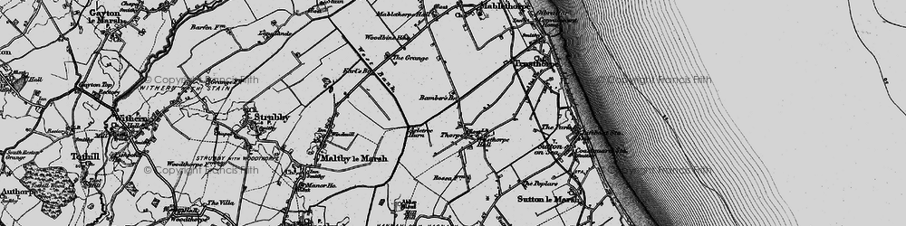 Old map of Thorpe in 1898