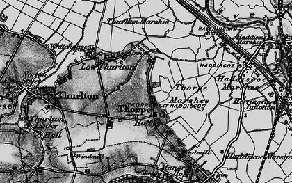 Old map of Thurlton Marshes in 1898