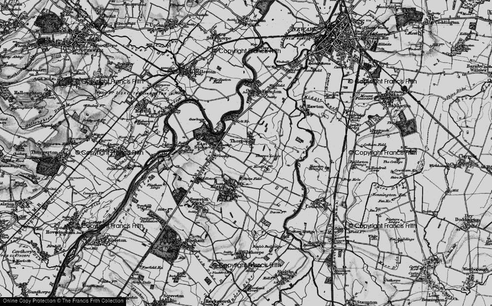 Old Map of Thorpe, 1899 in 1899
