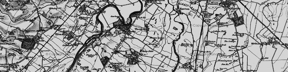 Old map of Thorpe in 1899