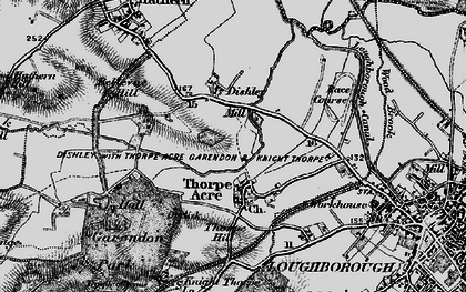 Old map of Thorpe Acre in 1899