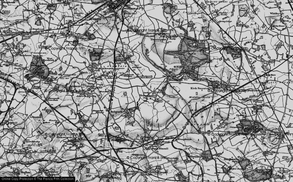 Old Map of Thorpe Audlin, 1896 in 1896