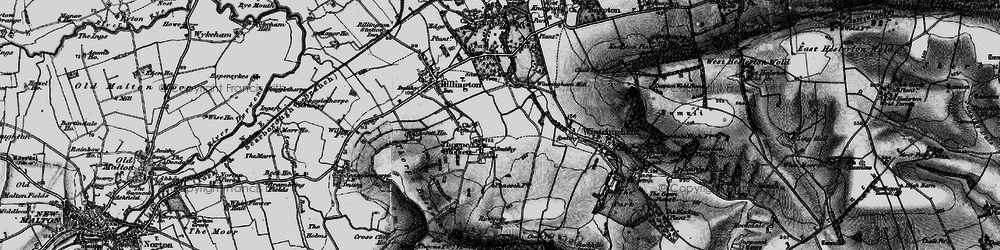 Old map of Thorpe Bassett in 1898