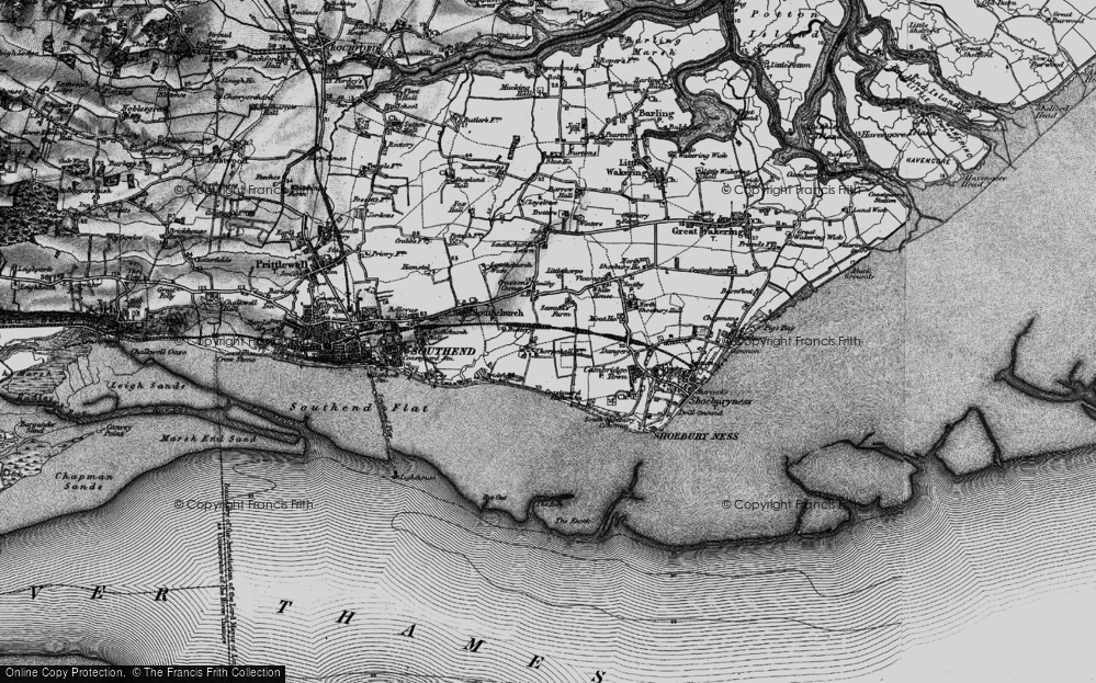 Old Map of Thorpe Bay, 1895 in 1895