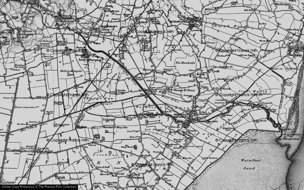 Old Map of Thorpe Culvert, 1899 in 1899
