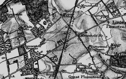 Old map of Thorpe End in 1898