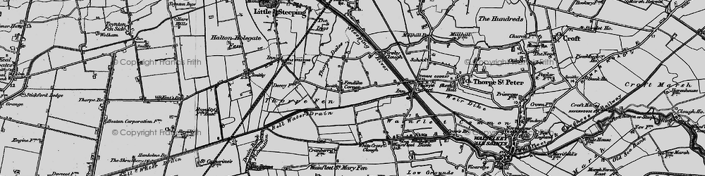 Old map of Thorpe Fendykes in 1899