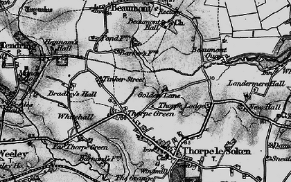 Old map of Thorpe Green in 1896