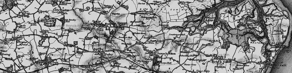 Old map of Thorpe Green in 1896