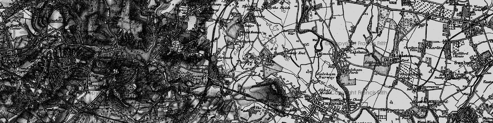 Old map of Thorpe Green in 1896
