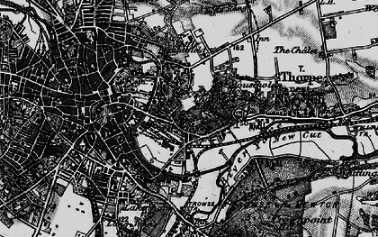 Old map of Thorpe Hamlet in 1898