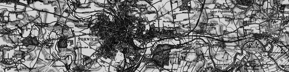 Old map of Thorpe Hamlet in 1898