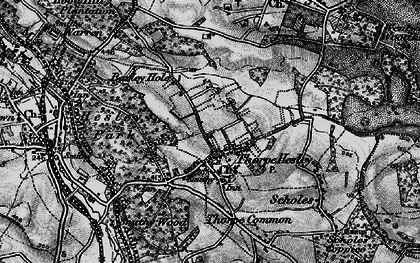 Old map of Thorpe Hesley in 1896