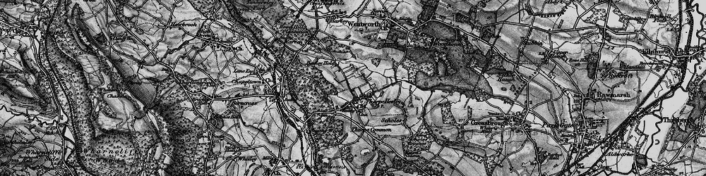Old map of Thorpe Hesley in 1896