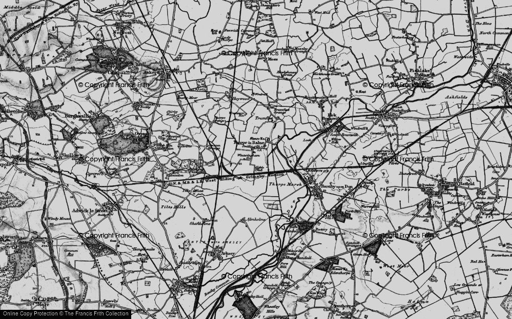 Old Map of Thorpe in Balne, 1895 in 1895