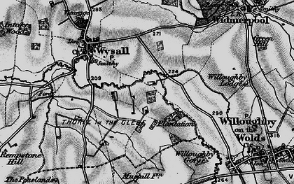 Old map of Thorpe in the Glebe in 1899