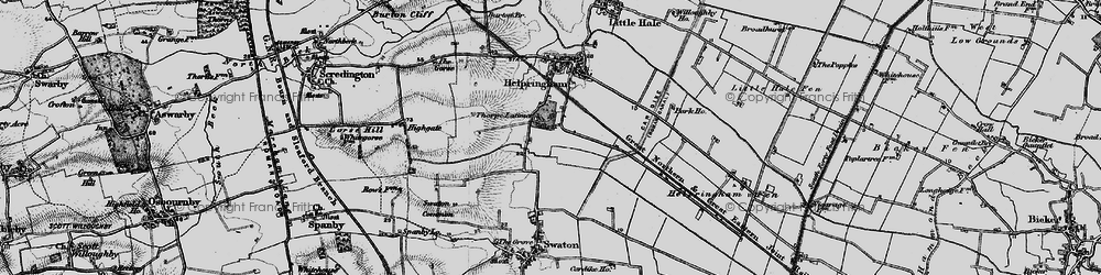Old map of Thorpe Latimer in 1898