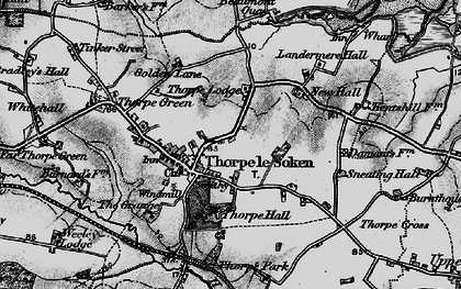 Old map of Thorpe-le-Soken in 1896
