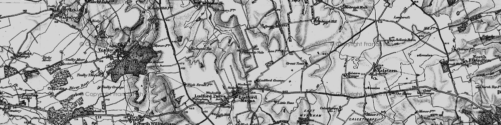 Old map of Thorpe le Vale in 1899