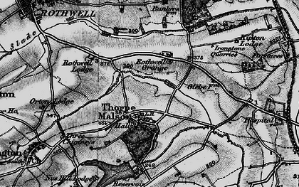 Old map of Thorpe Malsor in 1898