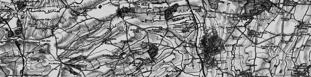 Old map of Middle Lodge in 1898